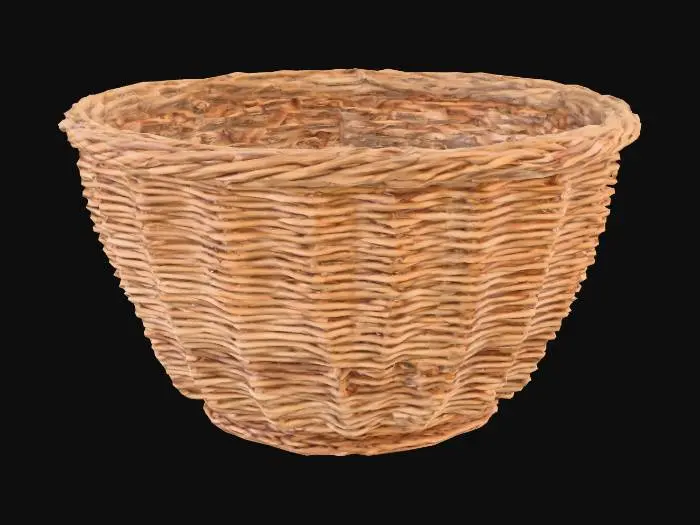 3D model for Wicker basket with or without a lid and in any shape. realistic