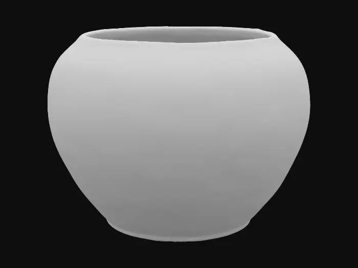 3D model for hand painted glossy pottery planter