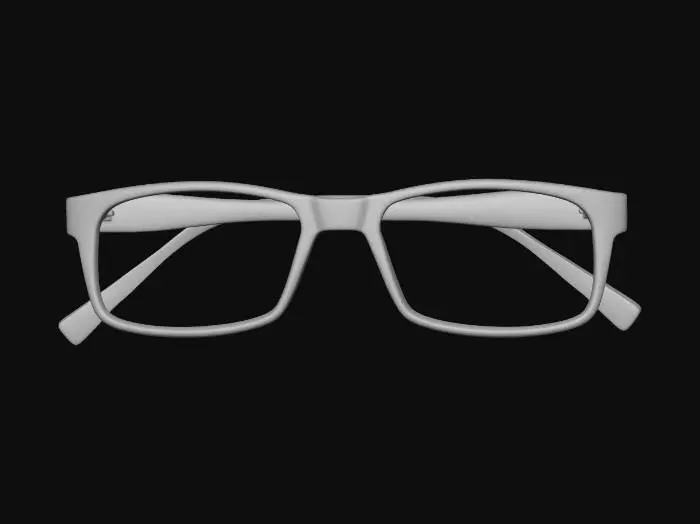 3D model for Black Square Glasses
