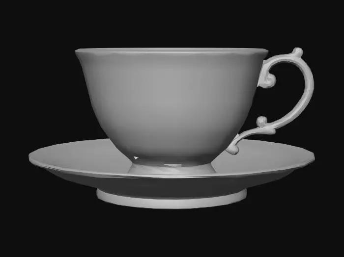 3D model for Gilded Floral Teacup