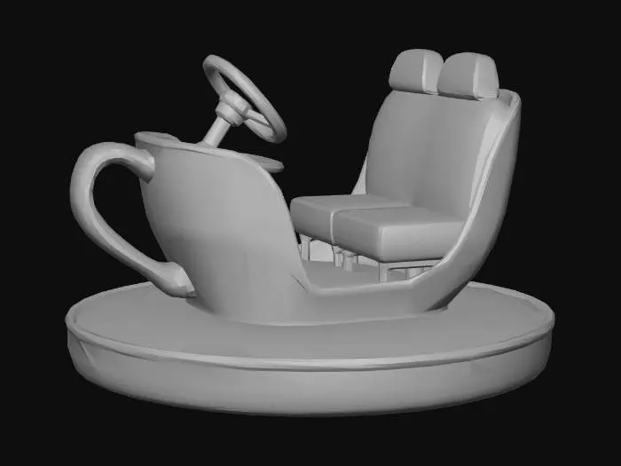 3D model for Blue Teacup Ride