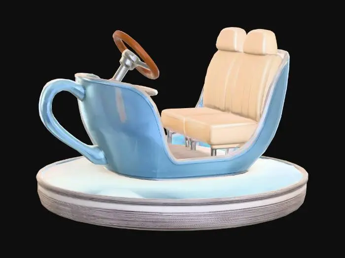 3D model for Blue Teacup Ride
