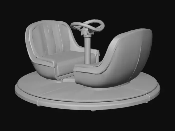 3D model for Blue Floral Carousel