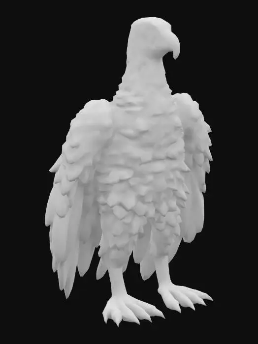 3D model for eagle made out of pinecones, Vintage, Wood, Carved, Highly Detailed, Hand Painted