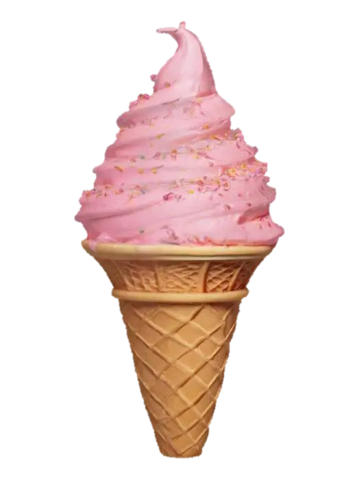 Ice-cream cone with soft serve vanilla ice cream with sprinkles on it. , Highly… 3D model, vytvořený pomocí AI