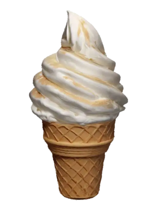soft serve chocolate Ice cream, Ice-cream cone, Ultra Realistic, Highly Detailed 3D model, vytvořený pomocí AI