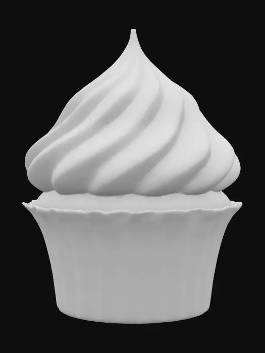 3D model for Rainbow Swirl Cupcake