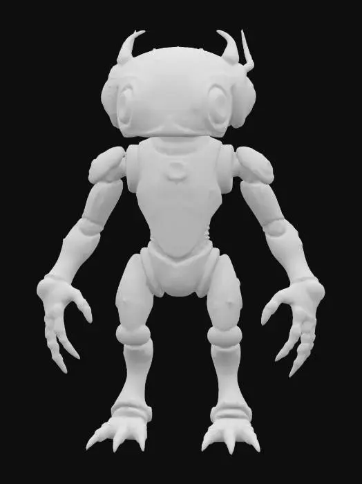 3D model for steampunk creature, luminous, polished, glossy, stained glass 