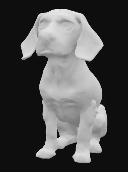 3D model for beagle dog, Ultra Realistic, Highly Detailed, Full Body, Symmetrical Body