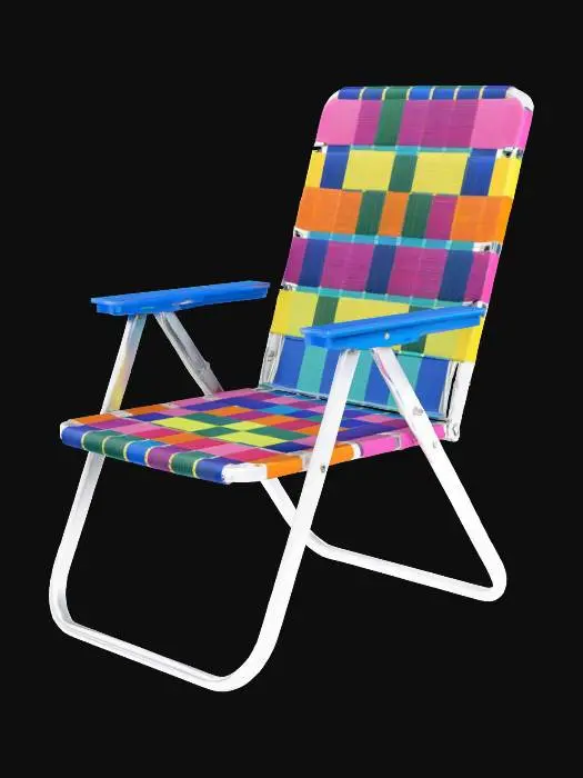 3D model for Vibrant Checkered Lawn Chair