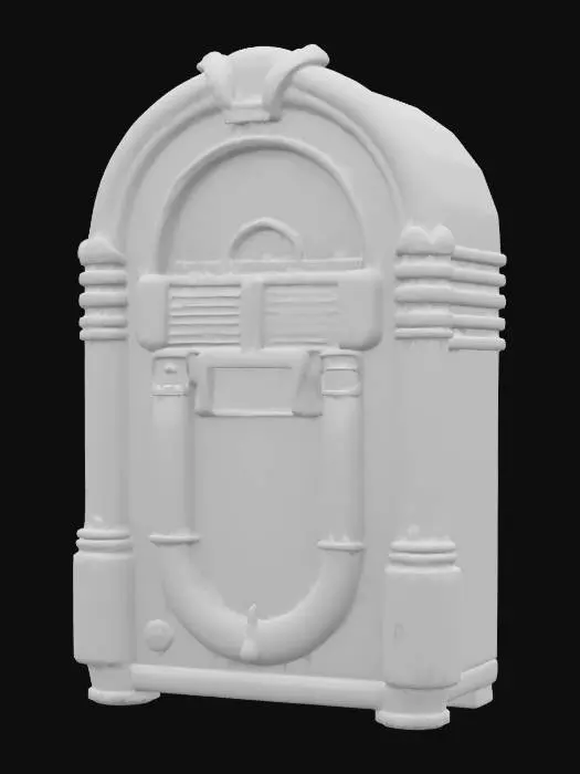 3D model for retro jukebox with neon lights