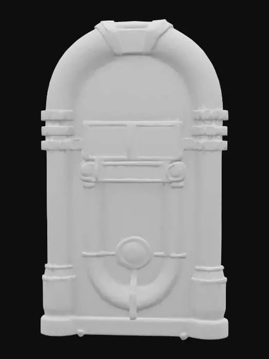 3D model for Retro jukebox with the lighting in neon green and purple and cyan, Highly Detailed, Ultra Realistic, luminous, lit, lighted, bold