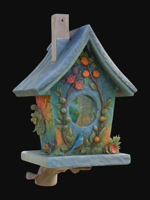 3D model for birdhouse, bird house, Highly Detailed, Ultra Realistic