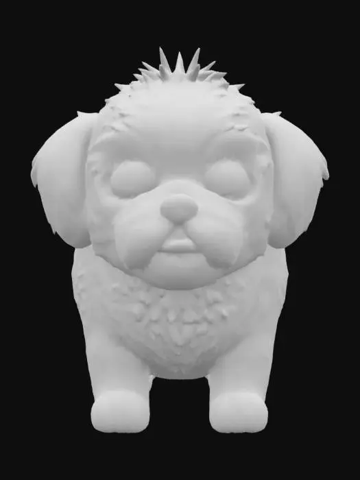 3D model for shih tzu dog, Highly Detailed, Ultra Realistic, 