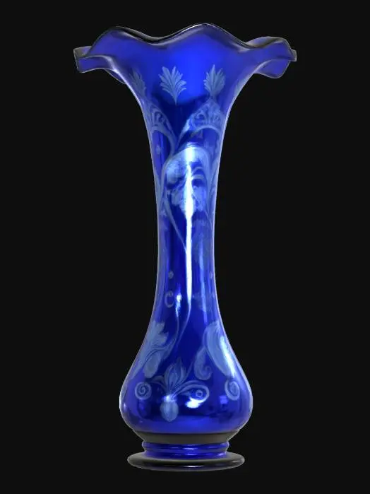 3D model for Ornate glass Victorian vase, Fantasy, Gemstone, Highly Detailed, Ultra Realistic