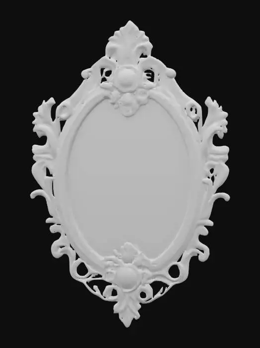 3D model for Ornate glass Victorian mirror, Fantasy, Gemstone, Highly Detailed, Ultra Realistic