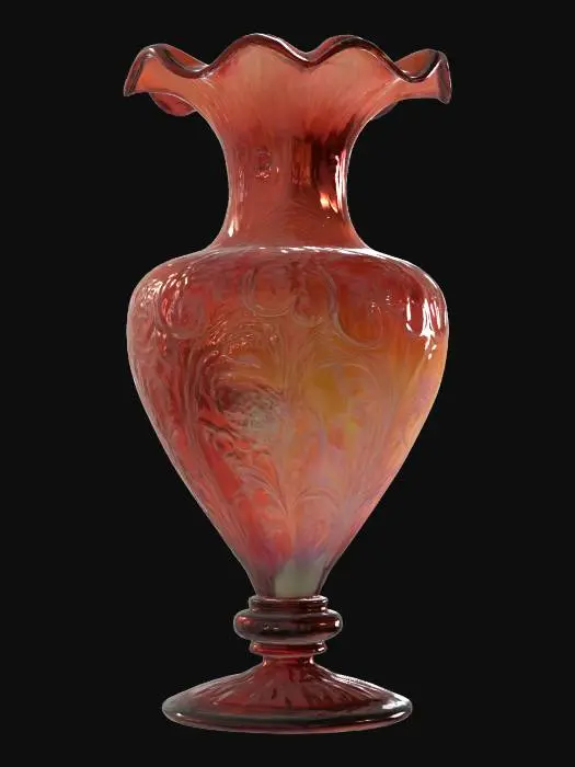3D model for Ornate glass Victorian vase, Fantasy, Gemstone, Highly Detailed, Ultra Realistic