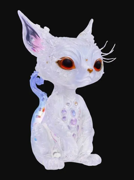 3D model for Ornate glass Victorian figurine, Fantasy, Gemstone, Highly Detailed, Ultra Realistic