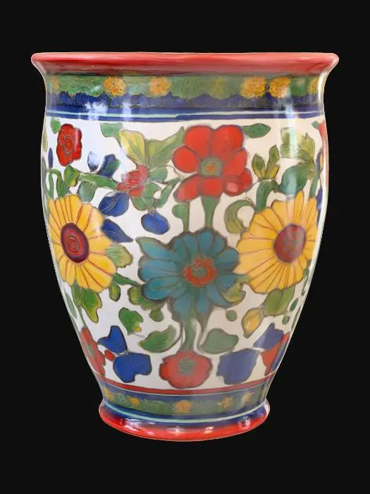 3D model for high gloss colorful pottery planter