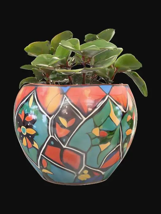 3D model for high gloss colorful pottery planter