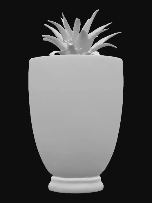 3D model for high gloss colorful pottery planter