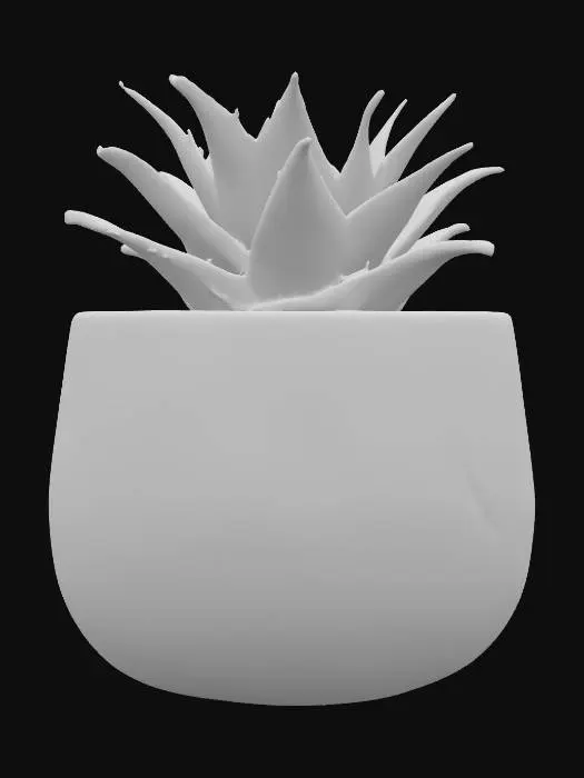 3D model for high gloss colorful pottery planter