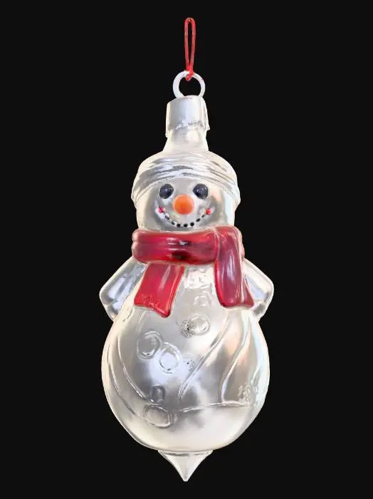 3D model for glass vintage Christmas ornament 
