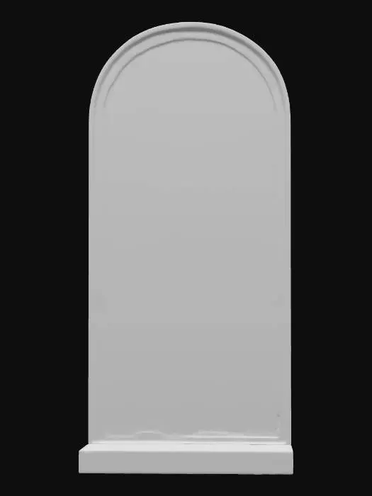 3D model for stained glass window winter town scene, polished, glossy