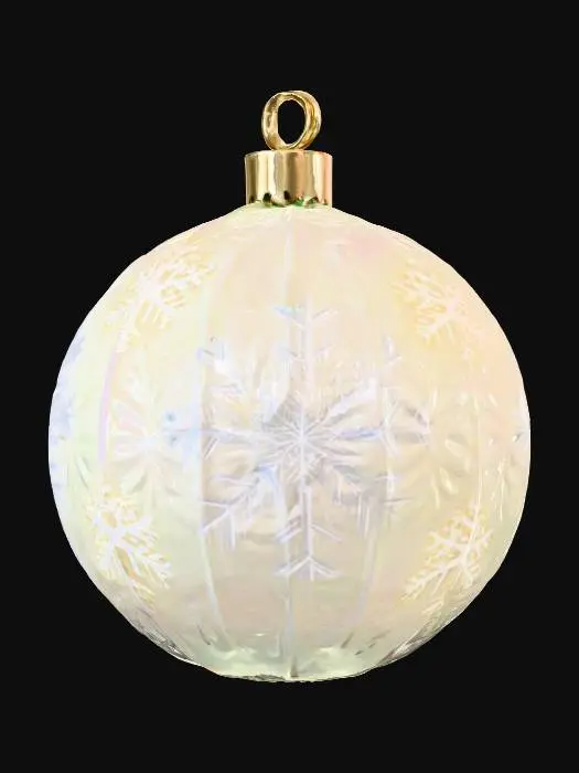 3D model for Vintage Christmas ornament in pale pink and pale green and pale blue and pale yellow