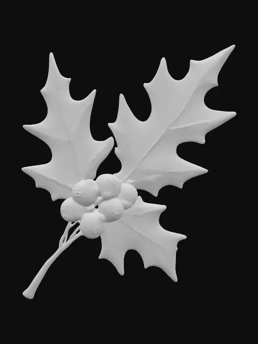 3D model for Holly Berries Blossoming