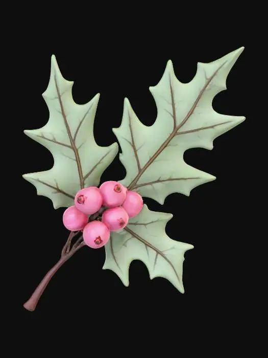 3D model for Holly Berries Blossoming