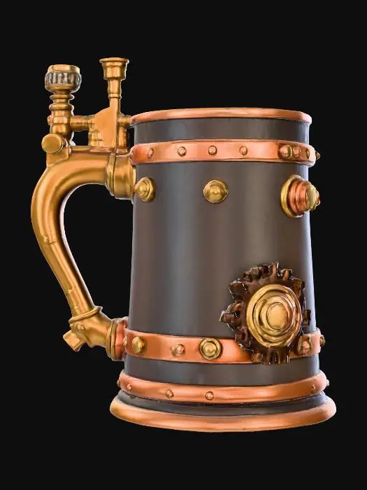 3D model for steampunk tankard mug