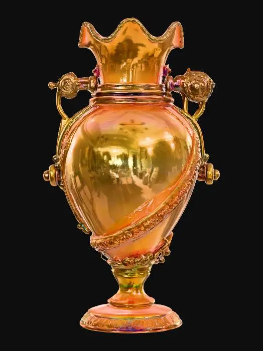 3D model for steampunk vase, carnival glass