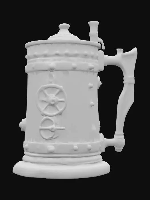 3D model for steampunk tankard mug