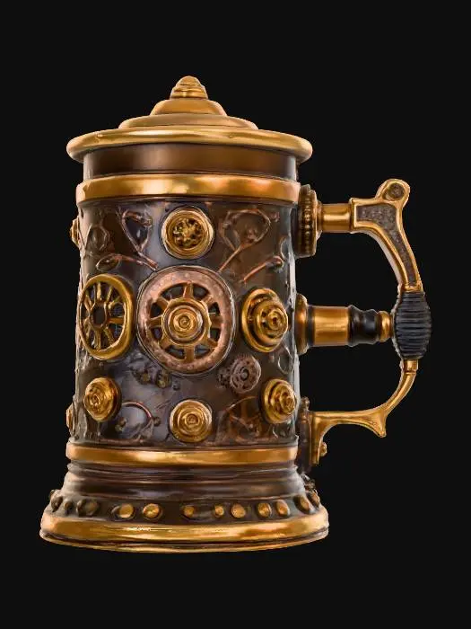 3D model for steampunk tankard mug