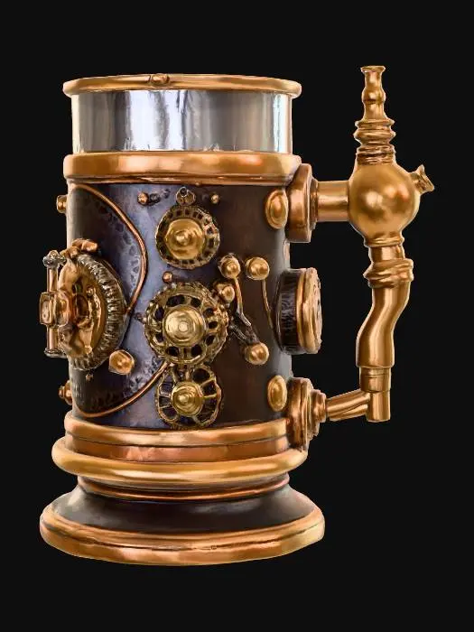 3D model for steampunk tankard mug