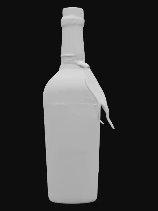 3D model for pirate bottle of rum, game ready