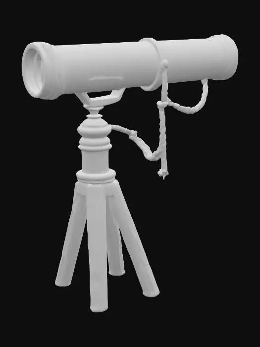 3D model for pirate telescope, game ready
