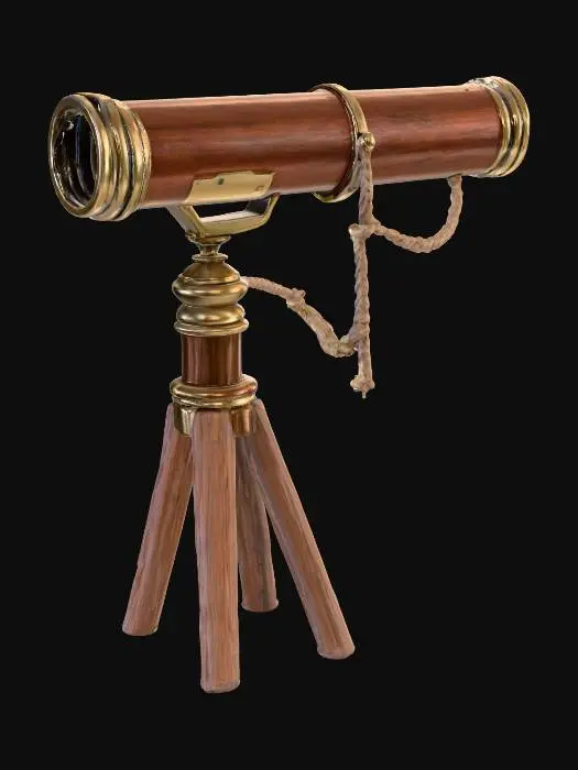 3D model for pirate telescope, game ready