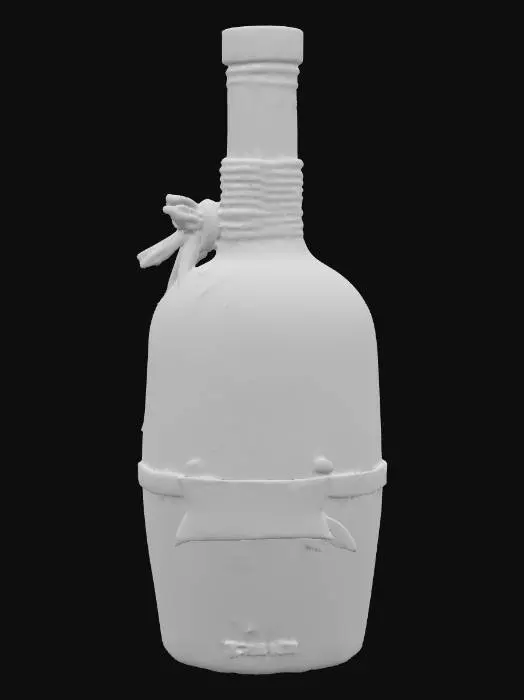3D model for pirate bottle of rum, game ready