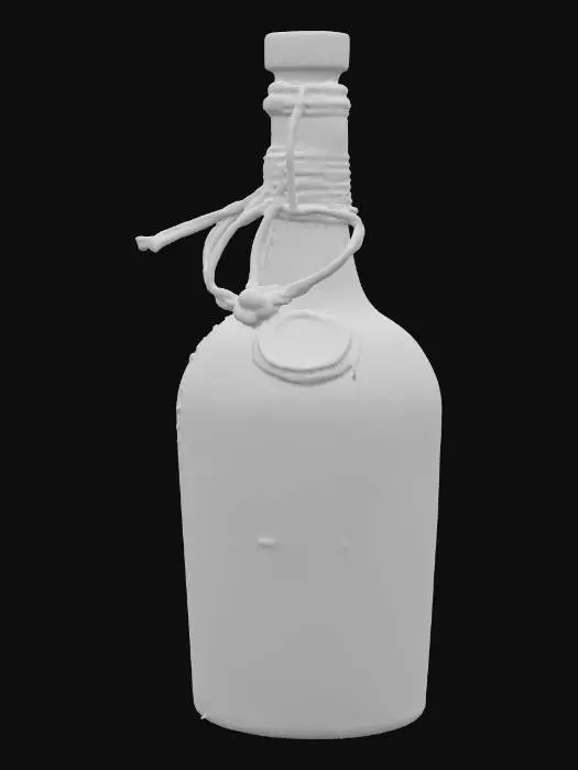 3D model for pirate bottle of rum, game ready