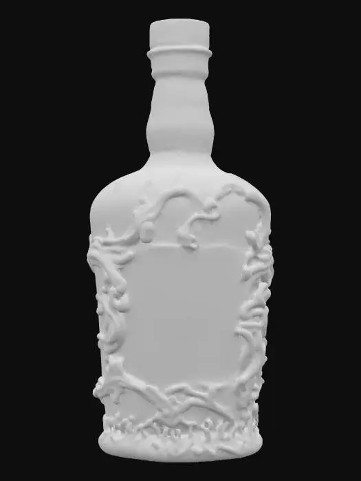 3D model for pirate bottle of rum, game ready