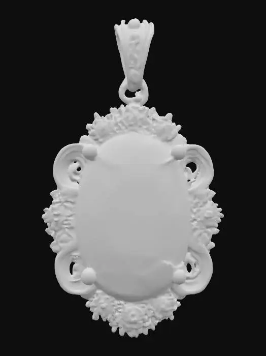 3D model for jewelry pendant with no chain