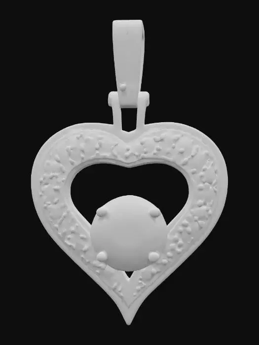 3D model for Sparkling Heart Pendant