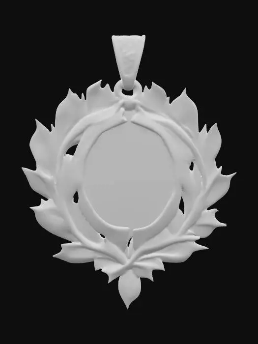 3D model for Golden Laurel Pendant