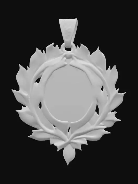 3D model for Golden Laurel Pendant