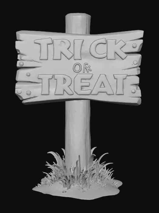 3D model for Halloween Signpost, #Halloween2025#