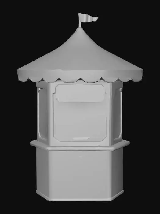 3D model for Circus Ticket Booth
