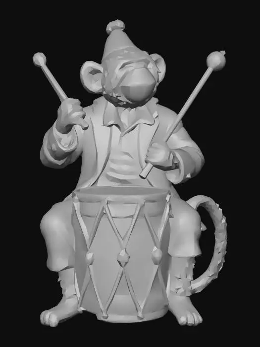 3D model for Monkey Drummer