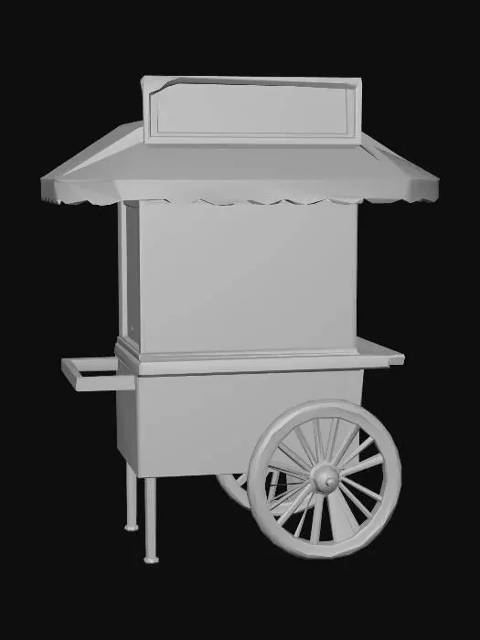 3D model for Popcorn Wagon